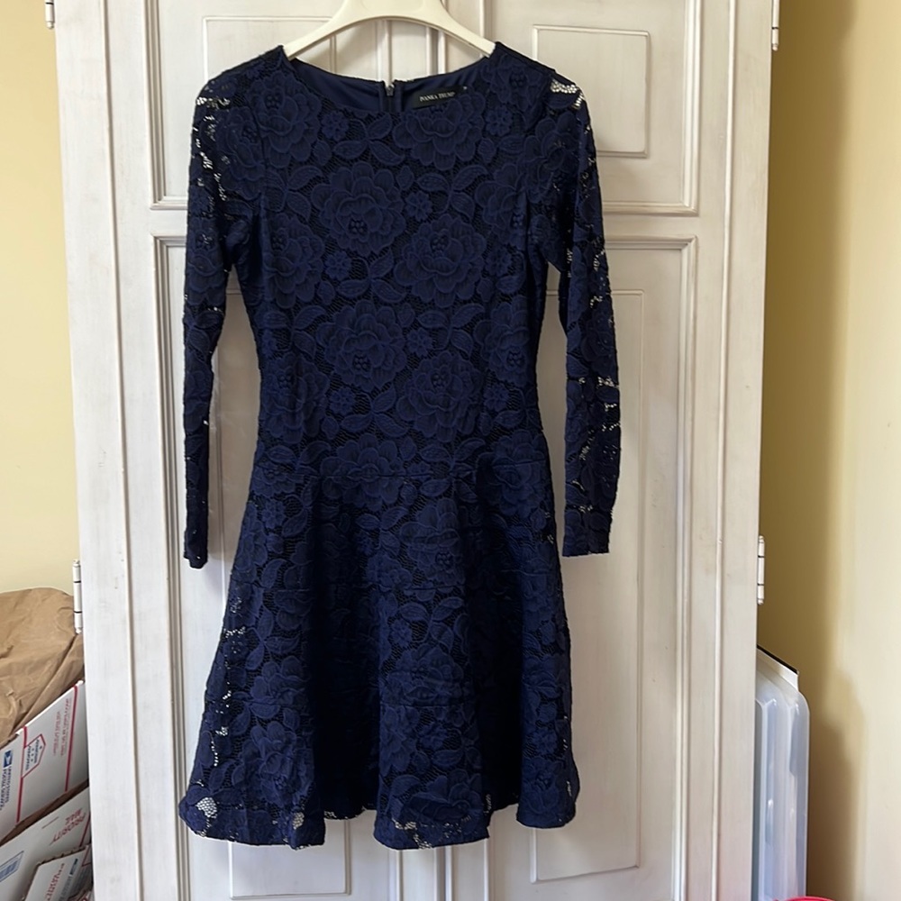 Navy blue lace dress size 2